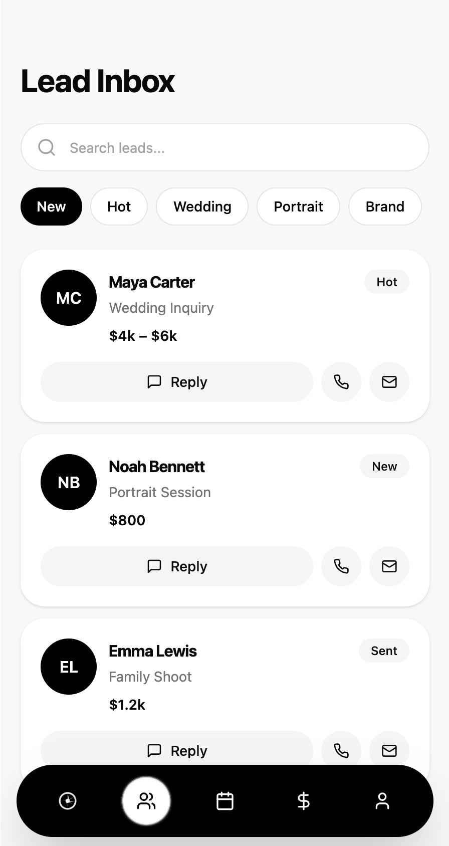 PIXEEL: Lead Inbox